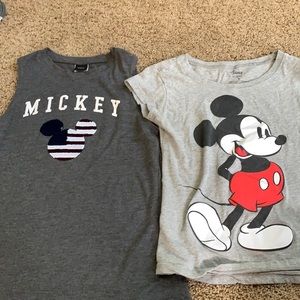 Disney mickey gray t-shirt & tank size XS & small
